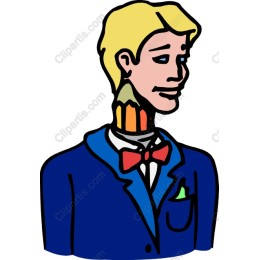 Creative Gentleman with Pencil Neck