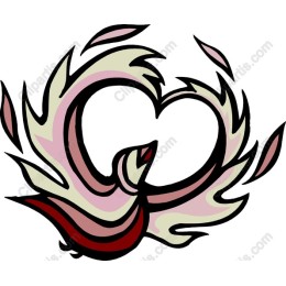 Heart-Shaped Bird Flames