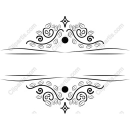 Elegant Black and White Decorative Ornament