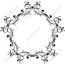 Elegant Black and White Ornamental Frame