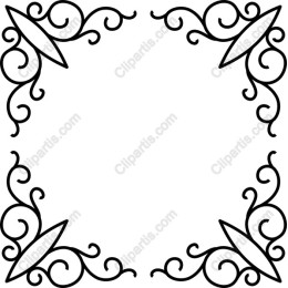 Elegant Decorative Frame with Intricate Swirls