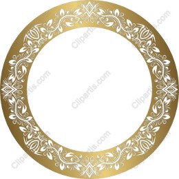 Gold Ornate Circle Frame