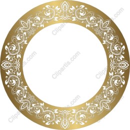 Elegant Gold Ornamented Circle