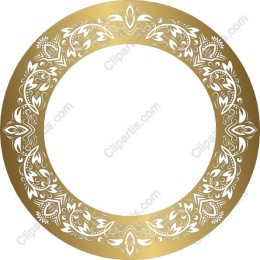 Gold Decorative Circle Frame