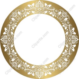 Golden Floral Frame