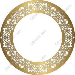 Gold Floral Decorative Frame