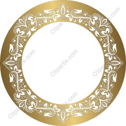 Elegant Gold Ornate Circular Frame