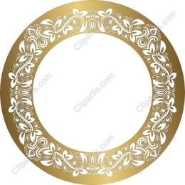 Golden Floral Decorative Frame