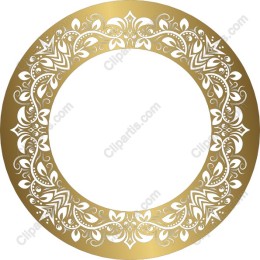 Decorative Golden Floral Frame