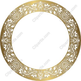 Decorative Golden Floral Frame