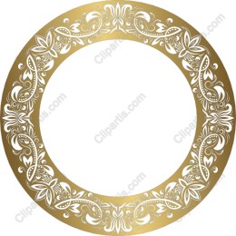 Ornate Golden Floral Frame