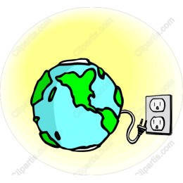 Eco-Friendly Cartoon Globe
