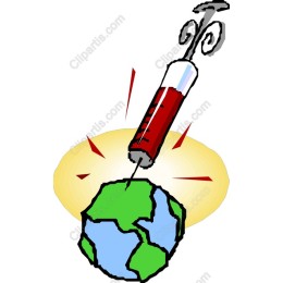 Syringe and Earth