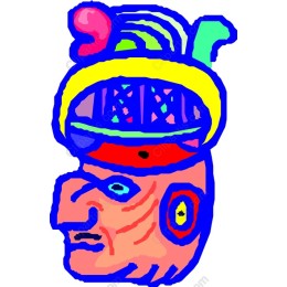 Abstract Tribal Face