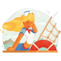 Cheerful Sailor Girl