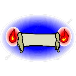 Enchanted Scroll with Flames