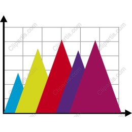 Vibrant Multi-Colored Mountain Graph