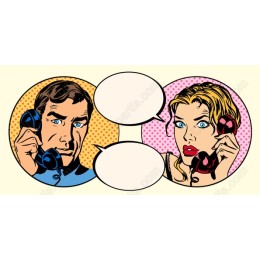 Retro Phone Conversation