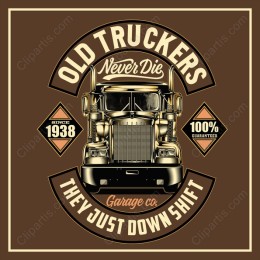 Old Truckers Never Die Vintage