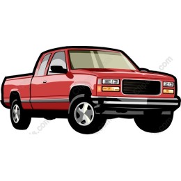 Classic Red Pickup Truck