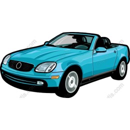 Sleek Turquoise Convertible