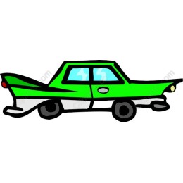 Retro Green Car