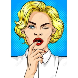 Playful Winking Blonde