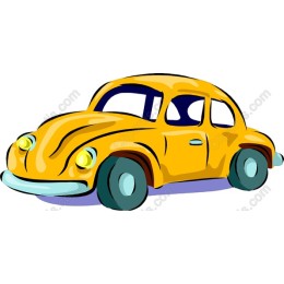 Yellow Retro Car