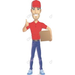 Cheerful Delivery Person