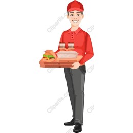 Cheerful Food Delivery Person