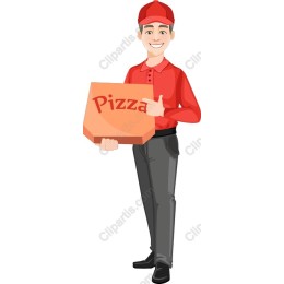 Friendly Pizza Delivery Person