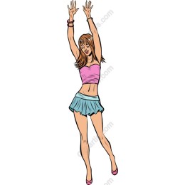 Dynamic Dancing Woman