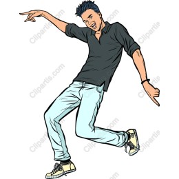 Dynamic Young Man Dancing