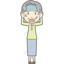 Anxious Elderly Woman