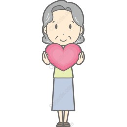 Heartwarming Elderly Woman with Heart