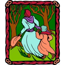 Vibrant Mother and Child in Nature