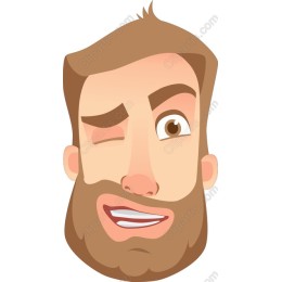 Winking Bearded Man