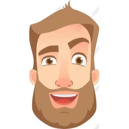 Cheerful Bearded Man