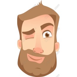Winking Bearded Man