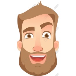 Cheerful Bearded Man
