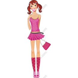Trendy Polka Dot Girl