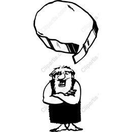 Caveman Character with Speech Bubble