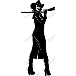 Cowgirl with Rifle