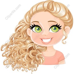 Cheerful Curly Hair Girl