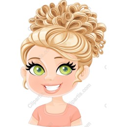 Cheerful Cartoon Girl