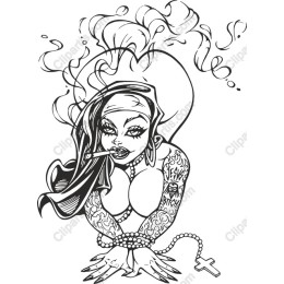 Edgy Tattooed Woman