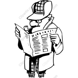 Charming Newspaper Reader