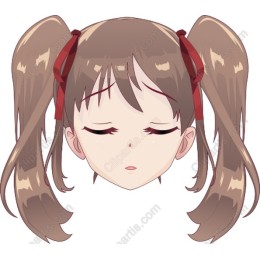 Charming Anime Girl with Ribbons