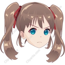 Playful Pigtail Character