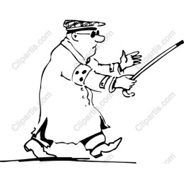 Whimsical Character with Cane